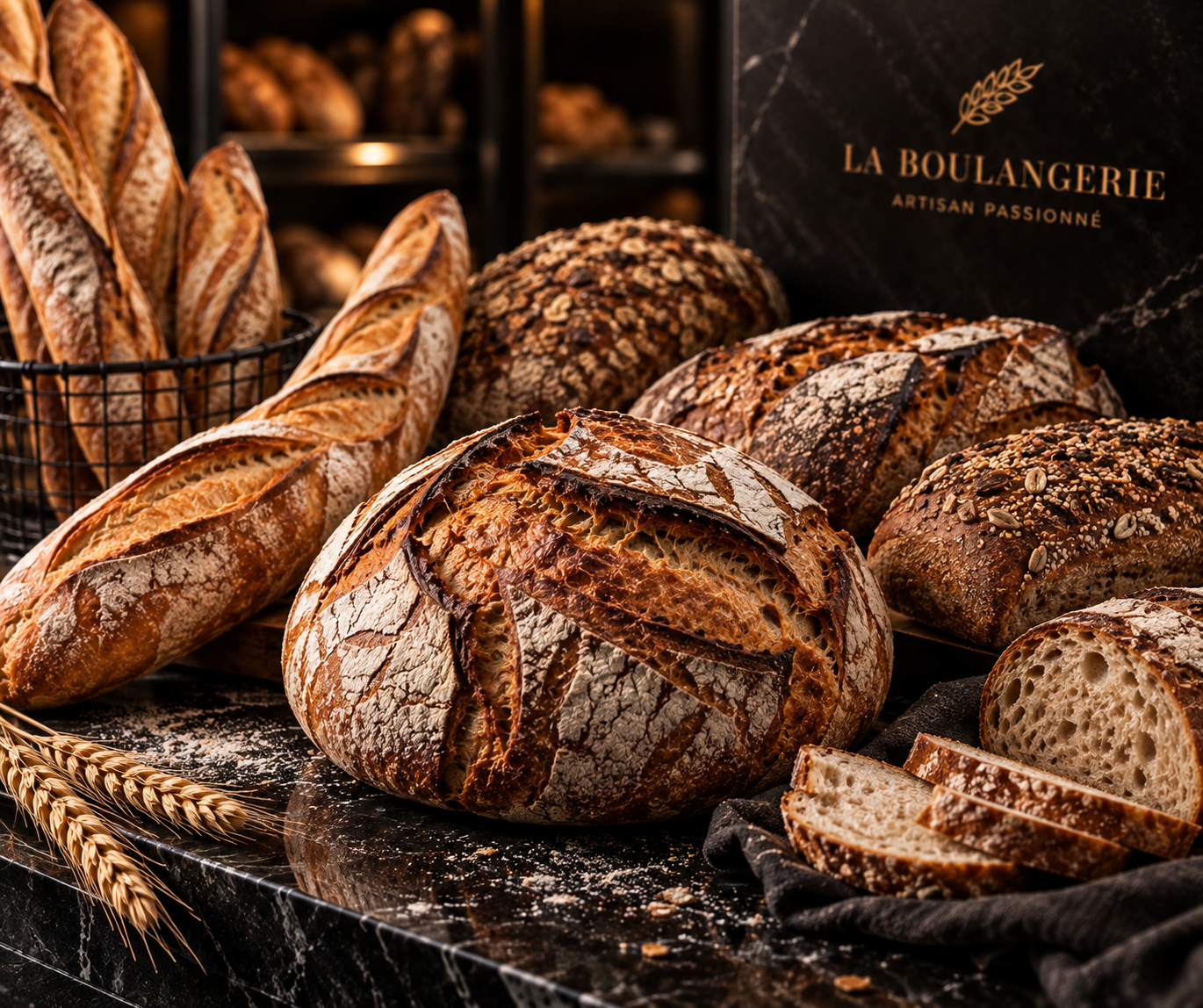 Baguettes, pain de campagne et pains spéciaux